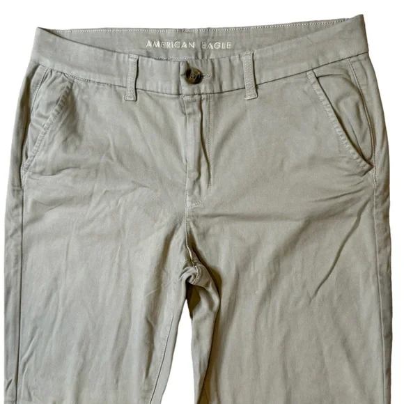 American Eagle Women's Beige Khaki Super Stretch Skinny Pants Size 16 Regular - Picture 2 of 8